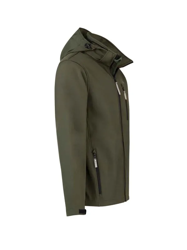 4 Seizoenen Softshell Jas Winddicht Heren Olijfgroen - S-4XL - DAG